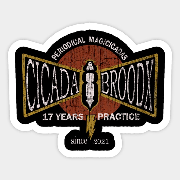 Periodical Magicicada Brood X Sticker by vender